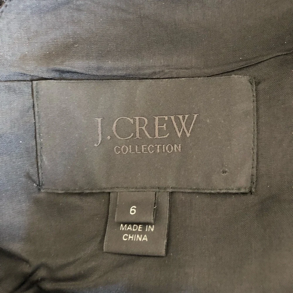 J. Crew collection open back lace black dress size 6